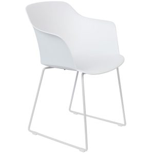 White Label Bílá plastová jídelní židle WLL TANGO  - Výška81