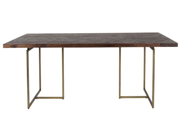 Hnědý dřevěný jídelní stůl DUTCHBONE Class 220 x 90 cm  - Výška75 cm- Šířka 220 cm