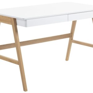 Bílý lakovaný pracovní stůl Kave Home Dyana 120 x 60 cm  - Výška75 cm- Šířka 120 cm