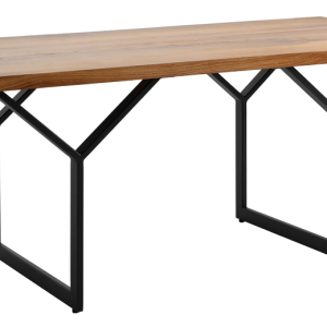 Nordic Design Přírodní masivní jídelní stůl Porto 180x90 cm s černou podnoží  - Šířka180 cm- Hloubka 90 cm