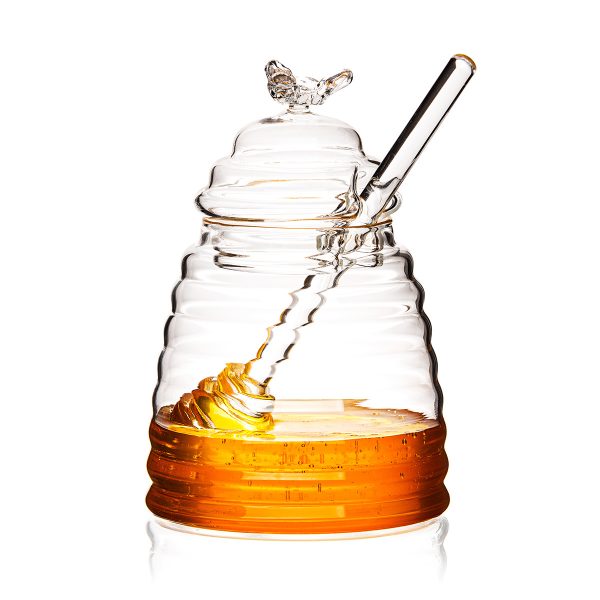 4Home Skleněná dóza na med Honey  - Barvačirá-