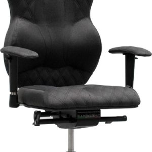 Kulik System Antracitová látková kancelářská židle Grand  - Výška128-147 cm- Šířka 70 cm