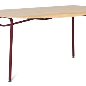 Bordový dubový jídelní stůl Tabanda Troj 160x80 cm  - Výška75 cm- Šířka 160 cm