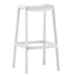 Pedrali Bílá plastová barová židle Dome 268 76 cm  - Výška76 cm- Šířka 44 cm