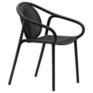 Pedrali Černá plastová jídelní židle Remind 3735  - Výška81 cm- Šířka 58 cm