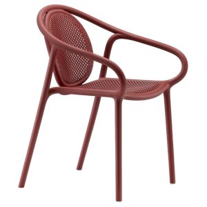 Pedrali Červená plastová jídelní židle Remind 3735  - Výška81 cm- Šířka 58 cm