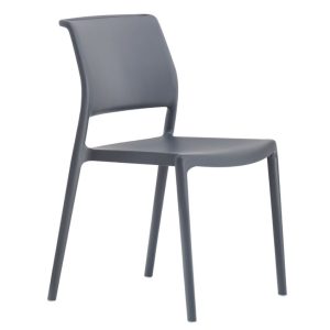 Pedrali Tmavě šedá plastová jídelní židle Ara 310  - Výška83 cm- Šířka 49