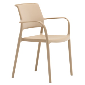 Pedrali Béžová plastová jídelní židle Ara 315  - Výška83 cm- Šířka 59