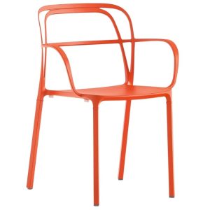 Pedrali Oranžová kovová jídelní židle Intrigo 3715  - Výška80
