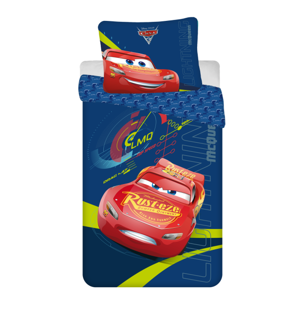 Jerry Fabrics s. r. o. Povlečení Licenční 140x200+70x90 - Cars 3 "McQueen 03"  - Materiál100 % bavlna- Motiv Cars