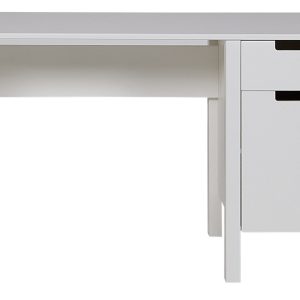 Hoorns Bílý dřevěný psací stůl Berdi 135 x 58 cm  - Výška75 cm- Šířka 135 cm