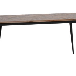 Hoorns Hnědý teakový jídelní stůl Vienna 220x90 cm  - Výška76 cm- Šířka 220 cm