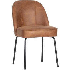 Hoorns Koňakově hnědá kožená jídelní židle Tergi  - Výška82