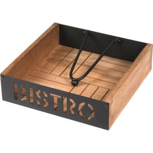 EH Dřevěný box na ubrousky BISTRO