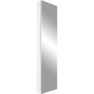 Bílá otočná skříň se zrcadlem GEMA 7403 195 x 50 cm  - Výška195 cm- Šířka 50 cm