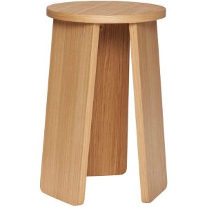 Dubová stolička Hübsch Split 55 cm  - Výška55 cm- Sedák Dubová dýha