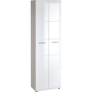Bílá lesklá šatní skříň GEMA Amadant 197 x 59 cm  - Výška197 cm- Šířka 59 cm