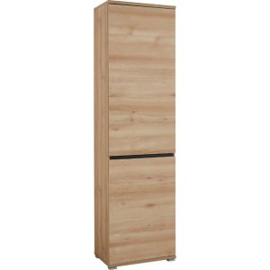Buková dřevěná šatní skříň GEMA Lisboa 200 x 54 cm  - Výška200 cm- Šířka 54 cm