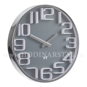 Designové nástěnné hodiny Future Time FT7010GY Numbers 30cm