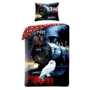 Halantex Bavlněné povlečení 140x200 + 70x90 cm - Harry Potter a sova Hedvika  - MateriálBavlna- Barva Modré
