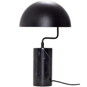 Černá kovová stolní lampa Hübsch Poise 48 cm  - Výška48 cm- Šířka 30 cm