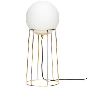 Bílo zlatá kovová stolní lampa Hübsch Balance 60 cm  - Výška60 cm- Šířka 25 cm