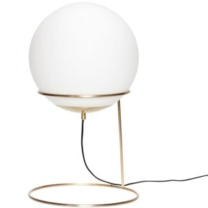 Bílo zlatá kovová stolní lampa Hübsch Balance 53 cm  - Výška53 cm- Šířka 30 cm