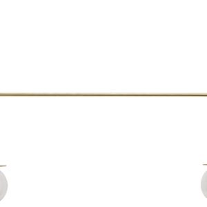 Zlaté kovové závěsné světlo Hübsch Twice 86 cm  - Výška40 cm- Šířka 86 cm