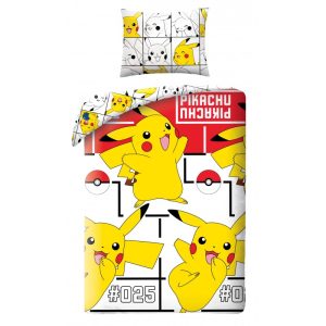 Halantex Bavlněné povlečení 140x200 + 70x90 cm - Pokémon Pikachu  - MateriálBavlna- Barva Žluté