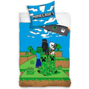 TipTrade Bavlněné povlečení 140x200 + 70x90 cm - Minecraft Mob monster  - MateriálBavlna- Barva Zelené