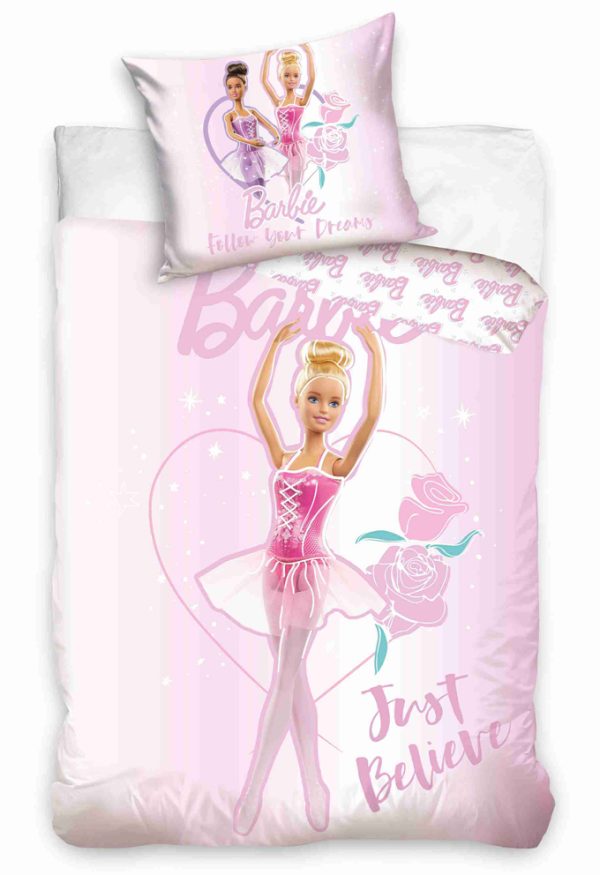 Carbotex Bavlněné povlečení 140x200 + 70x90 cm - Barbie Baletka  - MateriálBavlna- Rozměr 140 x 200 cm
