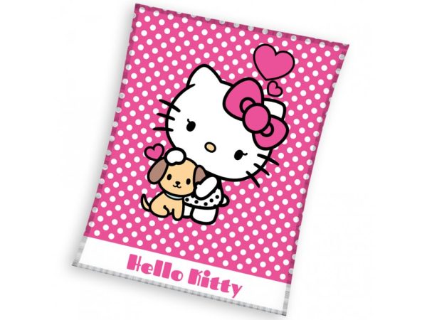 Carbotex Deka 130x170 cm - Hello Kitty Puppie  - MateriálPolyester- Barva Růžové