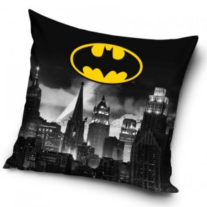 Carbotex Povlak na polštářek 40x40 cm - Batman Noční Gotham  - BarvaBílé- Barva Žluté