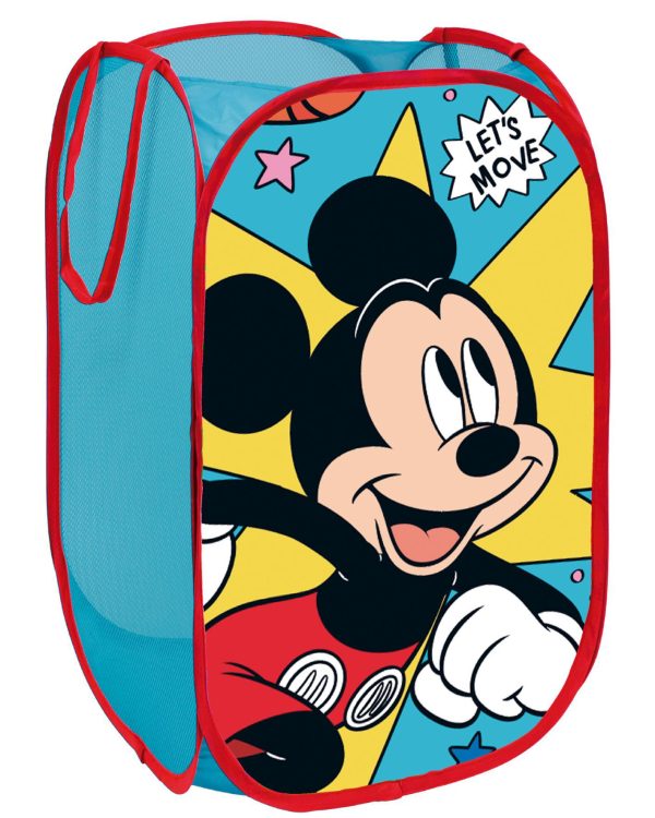 Arditex Úložný koš na hračky Mickey  - BarvaModré- Materiál Polyester