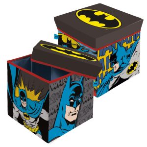 Arditex Úložný box na hračky s víkem Batman  - BarvaModré- Barva Černé