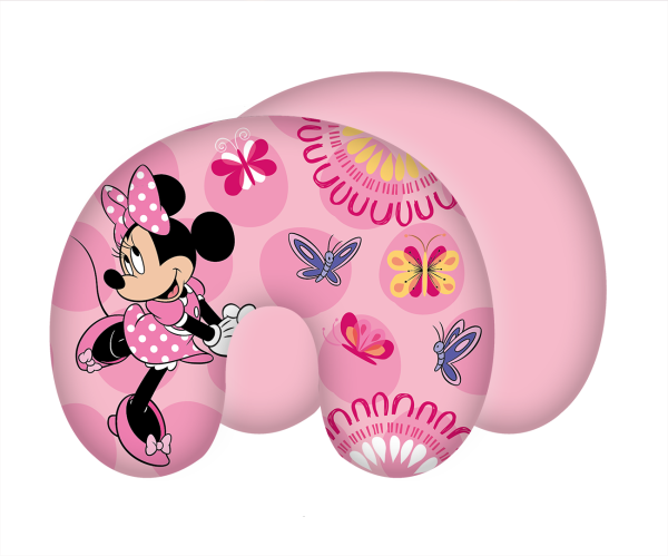 Jerry Fabrics Cestovní polštářek Minnie "Butterfly"  - MateriálPolyester- Barva Růžové