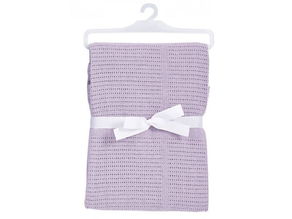 Dětská bavlněná háčkovaná deka Baby Dan 75x100 cm - lila  - BarvaFialové- Materiál 100% bavlna