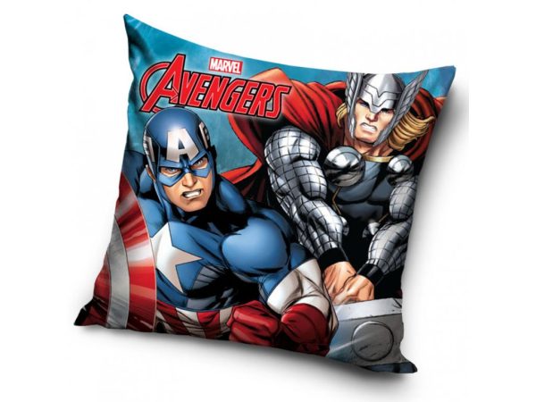 Carbotex Povlak na polštářek 40x40 cm - Avengers Kapitán Amerika a Thor  - BarvaModré- Materiál Polyester