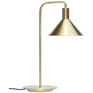 Zlatá kovová stolní lampa Hübsch Solo  - Výška50 cm- Průměr 37 cm