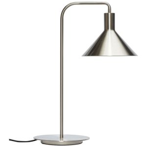 Stříbrná kovová stolní lampa Hübsch Solo  - Výška50 cm- Průměr 37 cm