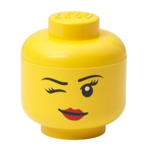 Lego® Žlutý úložný box ve tvaru hlavy LEGO® Whinky 24 cm  - Výška26