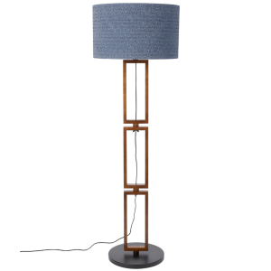 Zuiver Modrá dřevěná stojací lampa DUTCHBONE NASHVILLE 154 cm  - Výška154 cm- Průměr 50 cm