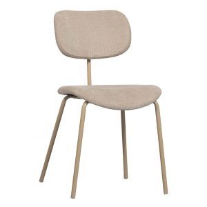 Hoorns Béžová čalouněná jídelní židle Dina  - Výška78 cm- Šířka 54 cm