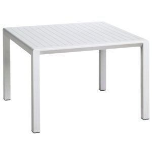 Nardi Bílý plastový zahradní stolek Aria 60 x 60 cm  - Výška40 cm- Šířka 60 cm