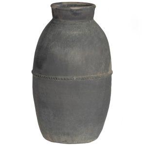 Hoorns Šedá keramická váza Panop 51 cm  - Výška51 cm- Šířka 30 cm
