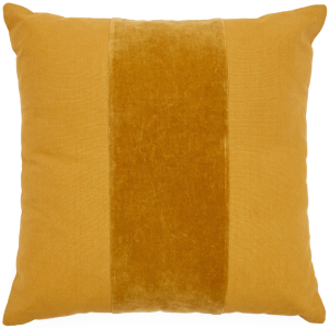 Hořčicově žlutý bavlněný povlak na polštář Kave Home Zaira 45 x 45 cm  - Výška45 cm- Šířka 45 cm