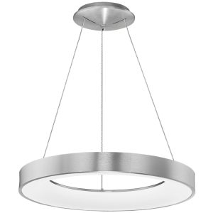 Stříbrné závěsné LED světlo Nova Luce Rando Thin 60 cm  - Výška120 cm- Průměr 60 cm