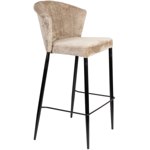 Béžová čalouněná barová židle DUTCHBONE GEORGIA 75 cm  - Výška101 cm- Šířka 56 cm