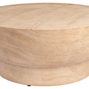 Béžový mramorový konferenční stolek ZUIVER NOBLE 80 cm  - Výška35 cm- Šířka 80 cm