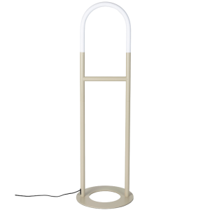 Béžová kovová stojací lampa ZUIVER ARCH 135 cm  - Výška135 cm- Šířka 40 cm